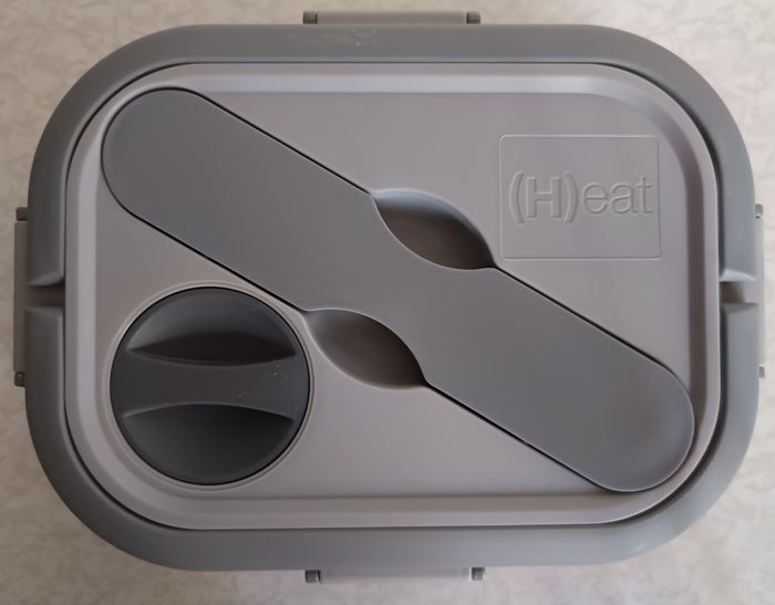 Lunch Box Chauffante Rétractable Silicone étanche avec couvert 3en1 Complet - photo numéro 6