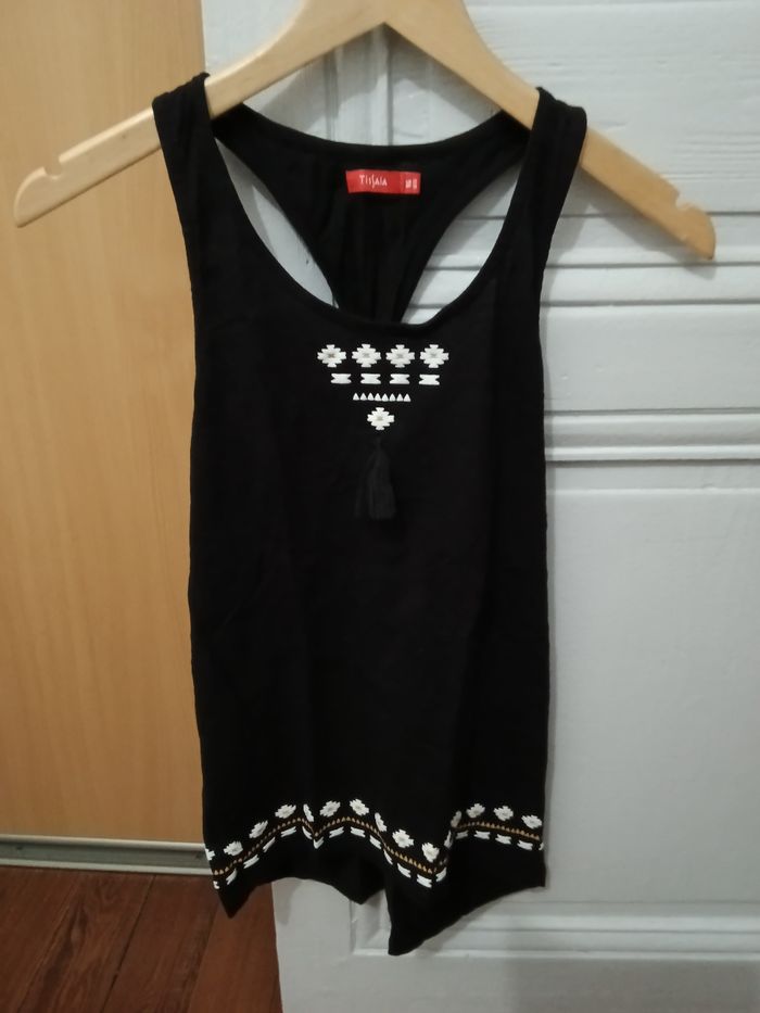 Débardeur tissaia noir et multicolore