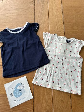 Lot 2 T-shirts Taille 6 Mois