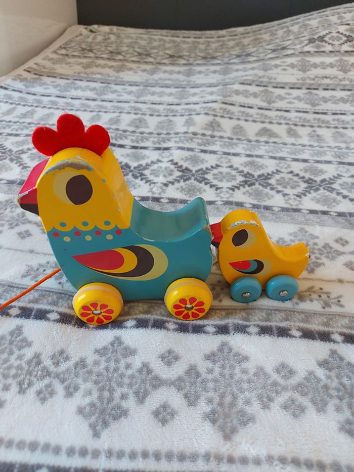 Poule et poussin à tirer