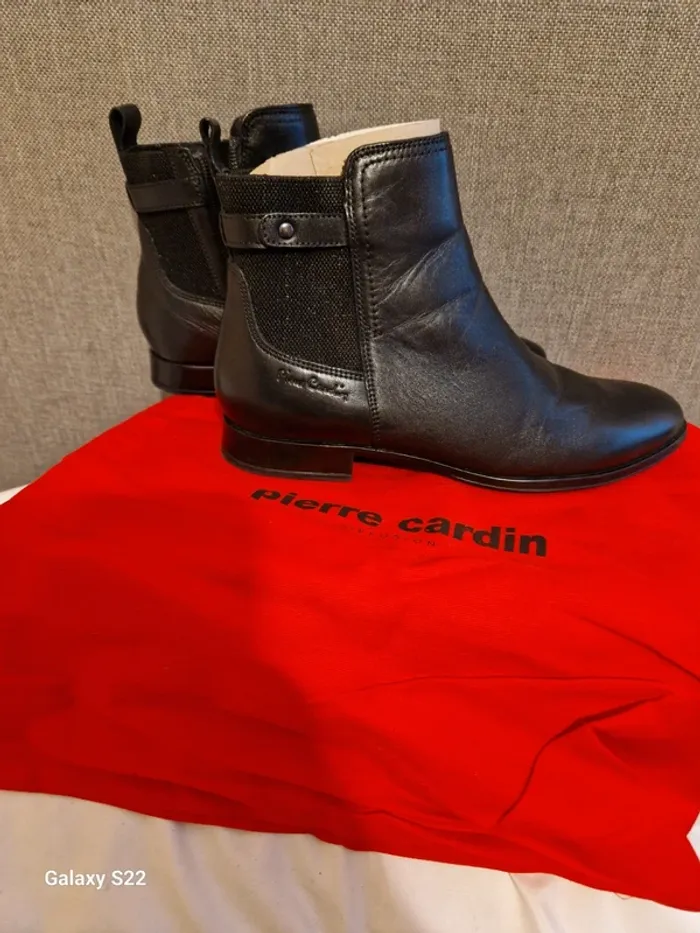 Bottines cuir pierre cardin neuves - photo numéro 2