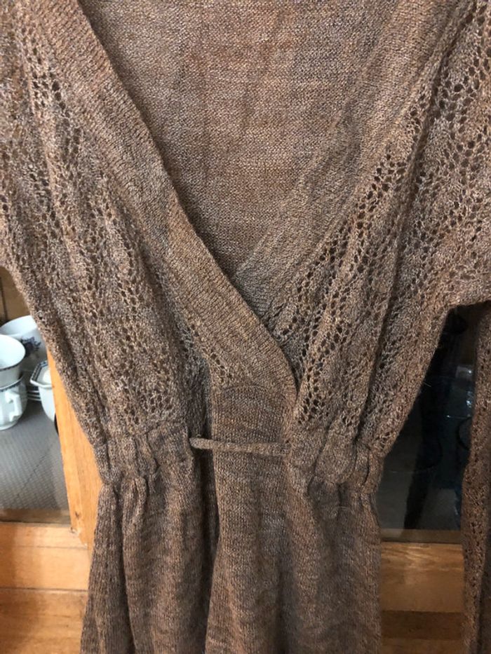 Robe marron en maille Naf Naf - photo numéro 2