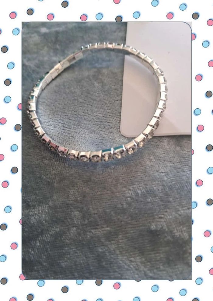 Parure strass neuve : collier + bracelet + boucles d’oreilles - photo numéro 4