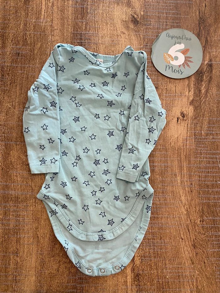 Lot de 2 bodies Dim taille 6 mois bébe mixte - photo numéro 4