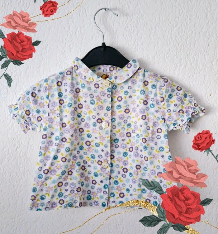 🩷 Chemise manches courtes pour fille taille 6 mois