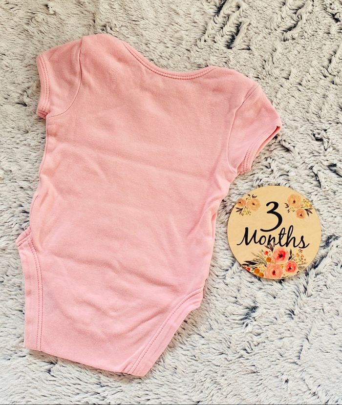 Body bébé fille manches courtes Rose 3 mois - photo numéro 2