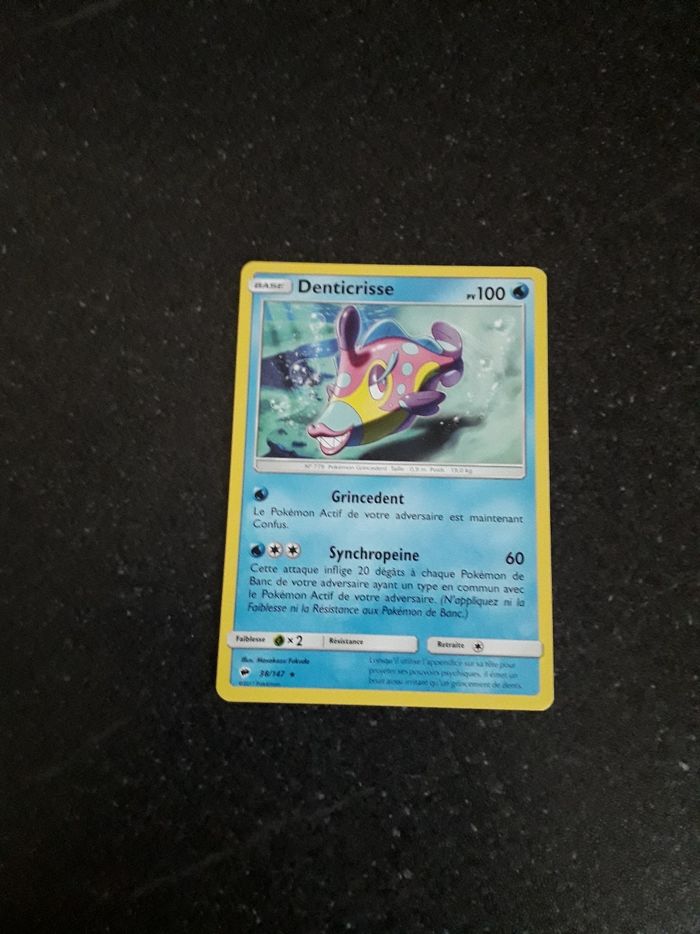 Denticrisse carte Pokémon neuve