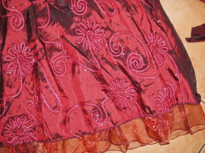 robe bordeaux soyeux taille M - photo numéro 10