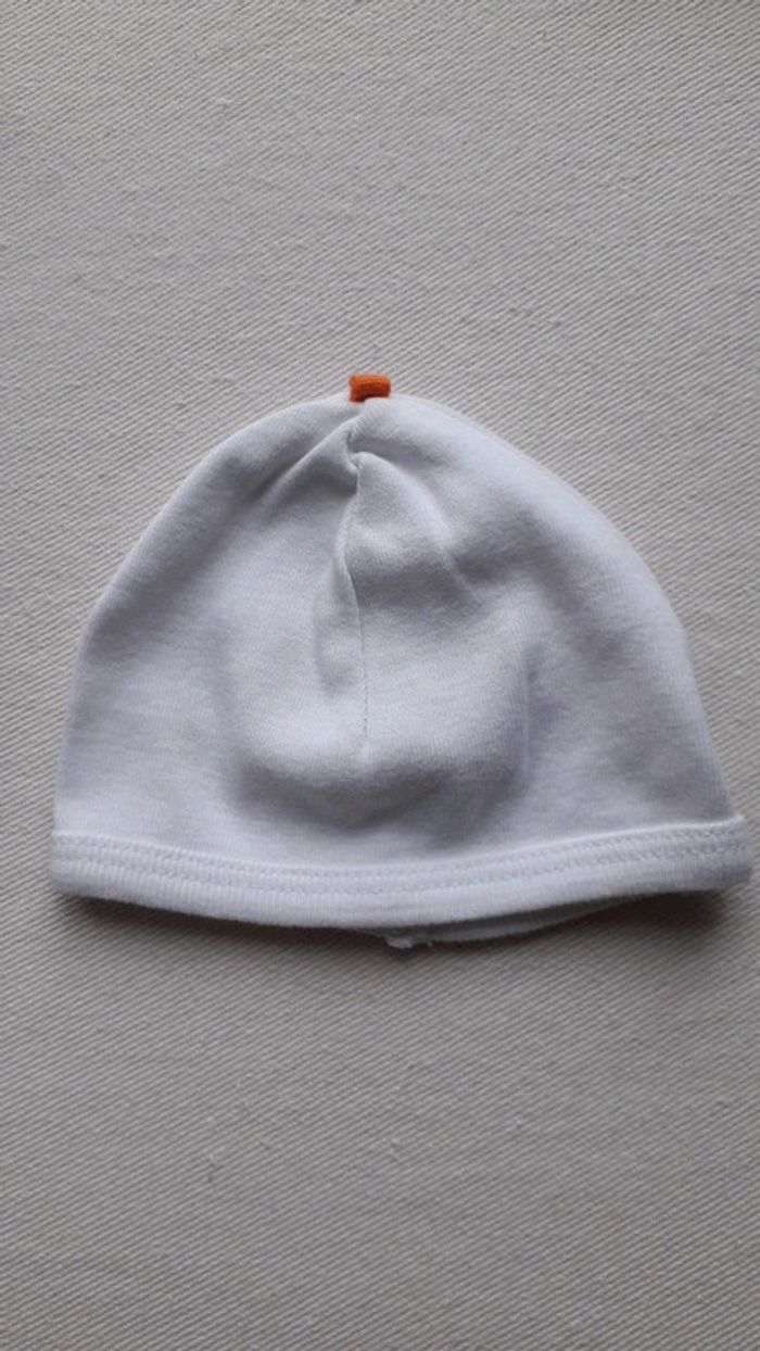 Nathalys bonnet de naissance prema blanc taille 1