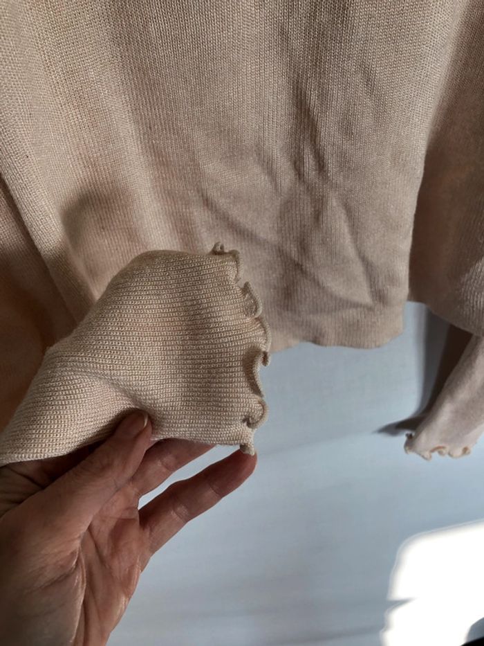 Haut rose pâle épaules dénudées volantées H&M bon état taille S / 36 38 - photo numéro 12