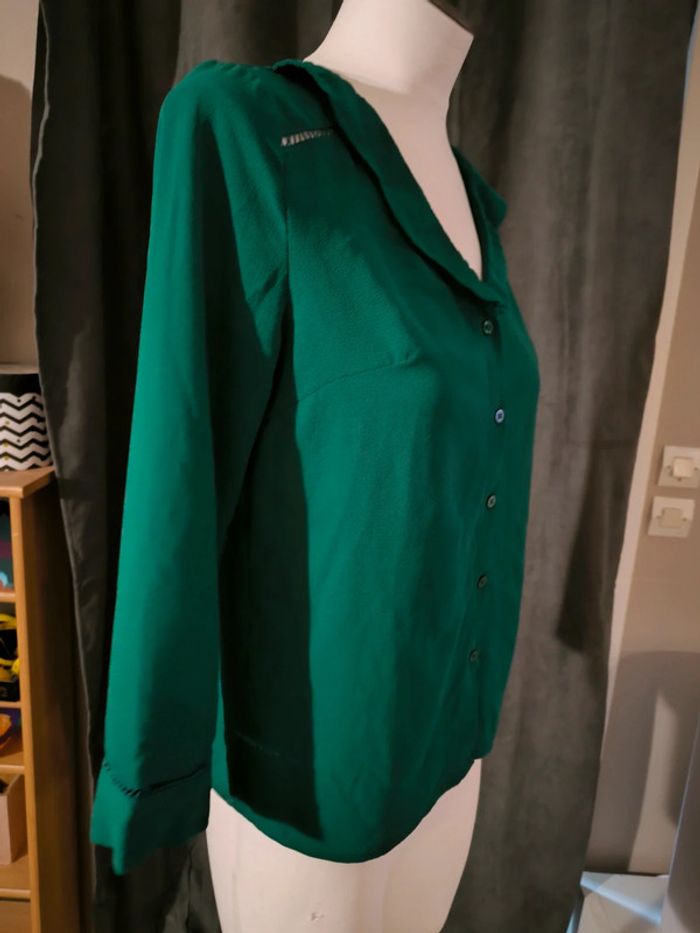 Chemisier vert Noémie & co taille S - photo numéro 4