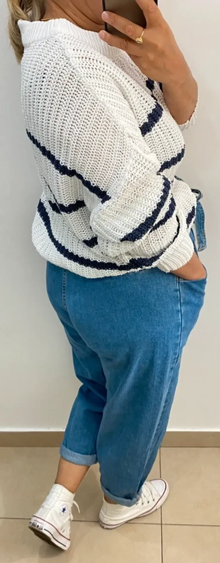 Pull Côtelé Femme Taille M - photo numéro 4