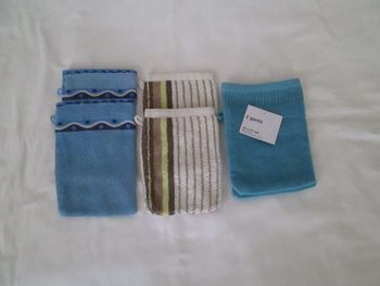 Lot 6 gants de toilette