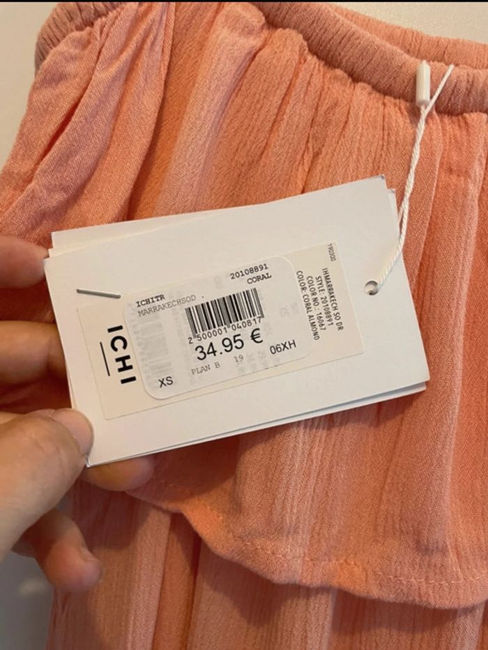 Robe longue rose taille XS Ichi - photo numéro 4