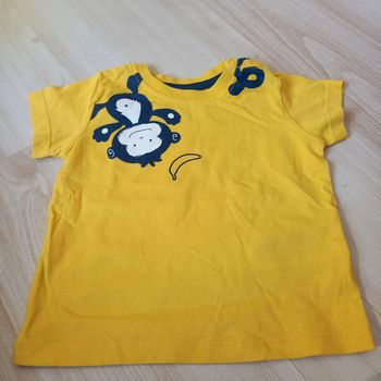 Tee shirt jaune petit singe