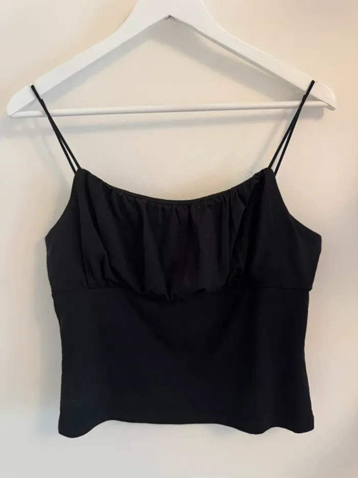 Lot top débardeur bretelle noir blanc femme L - photo numéro 5