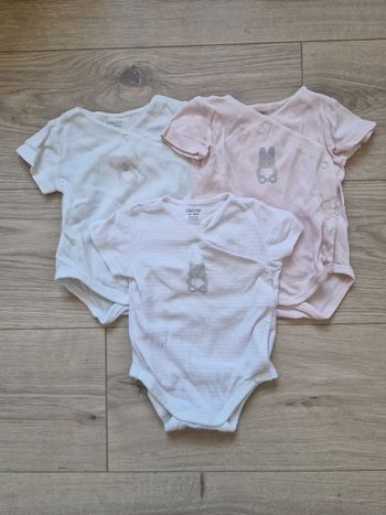 Lot de 3 bodies manches courtes 3 mois Obaibi