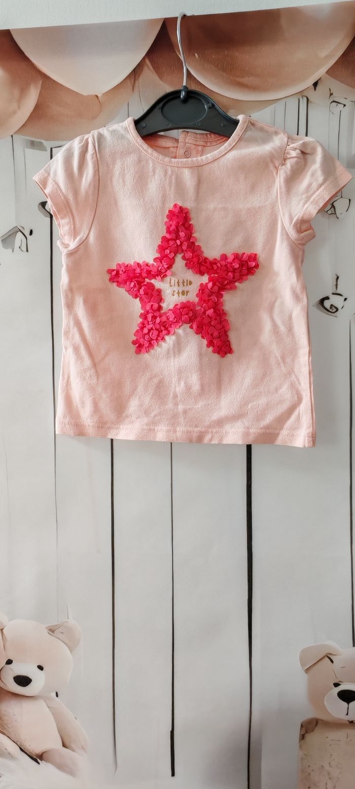 T-shirt rose Kiabi – 6-9 mois Fille - photo numéro 2