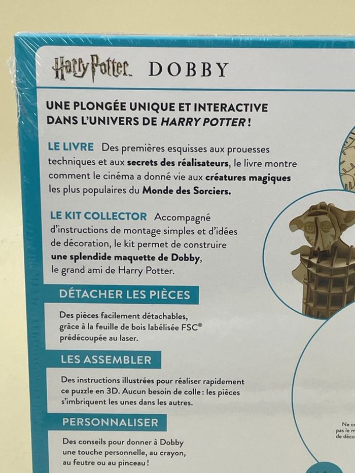 Livre + maquette en bois Harry Potter Dobby neuf - photo numéro 3