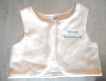 Gilet doublé sans manche 12-18 mois