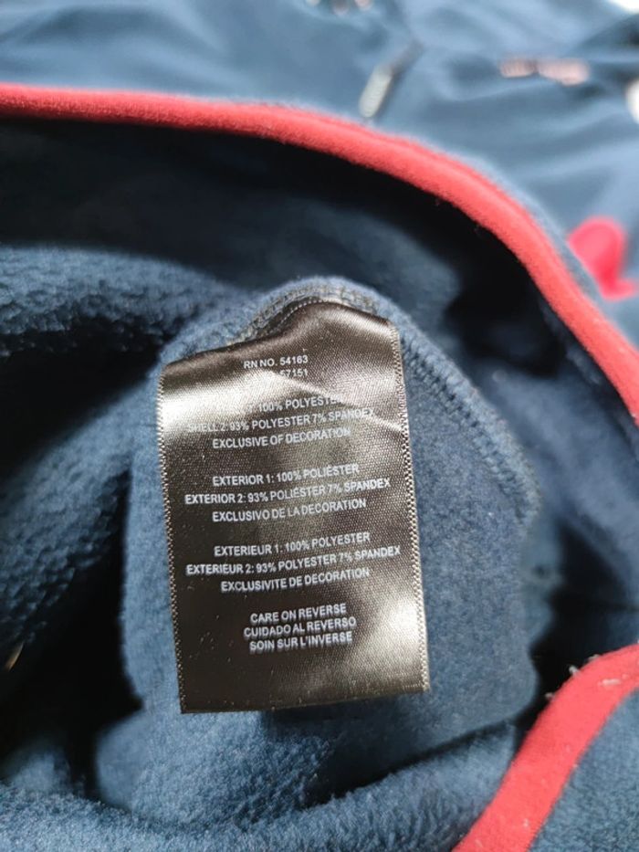 Veste Polaire à Capuche Full Zip Tommy Hilfiger Bleu Marine Logo Brodé Taille 2XL Homme - photo numéro 8
