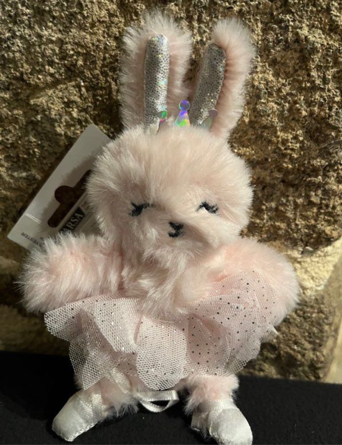 Porte clés ou déco sac en peluche lapin Parsa neuf - photo numéro 4