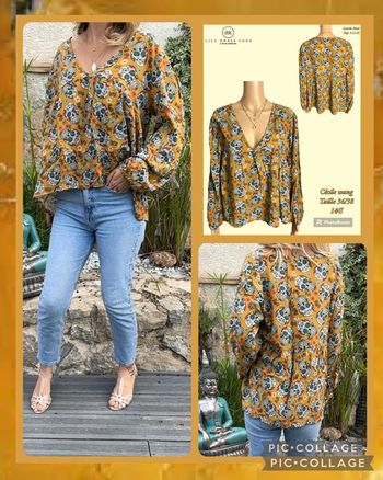 🌻 Blouse imprimée skull Cécile wang – Taille 36/38 SOLDÉ -50% 🌻
