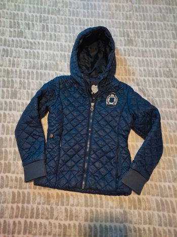Manteau blouson doudoune matelassée bleu marine cintrée Redskins 10 ans