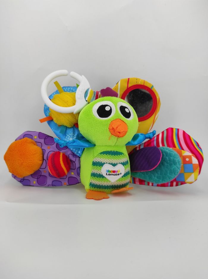 Peluche d'activités Jacques le Paon Lamaze