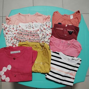 Lot de 8 tee shirt manches longues 18 mois