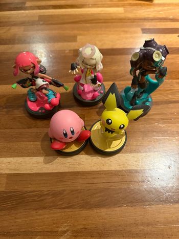 Lot 5 Figurines Amiibo Nintendo Switch Splatoon & Smash Bros