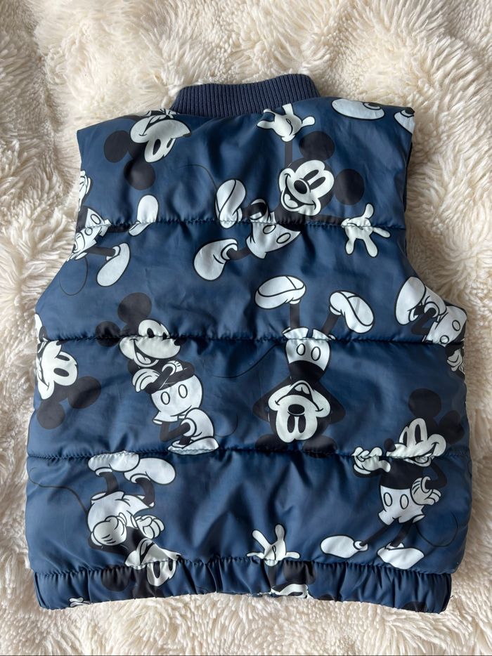 Doudoune sans manches Mickey bleu foncé - photo numéro 3
