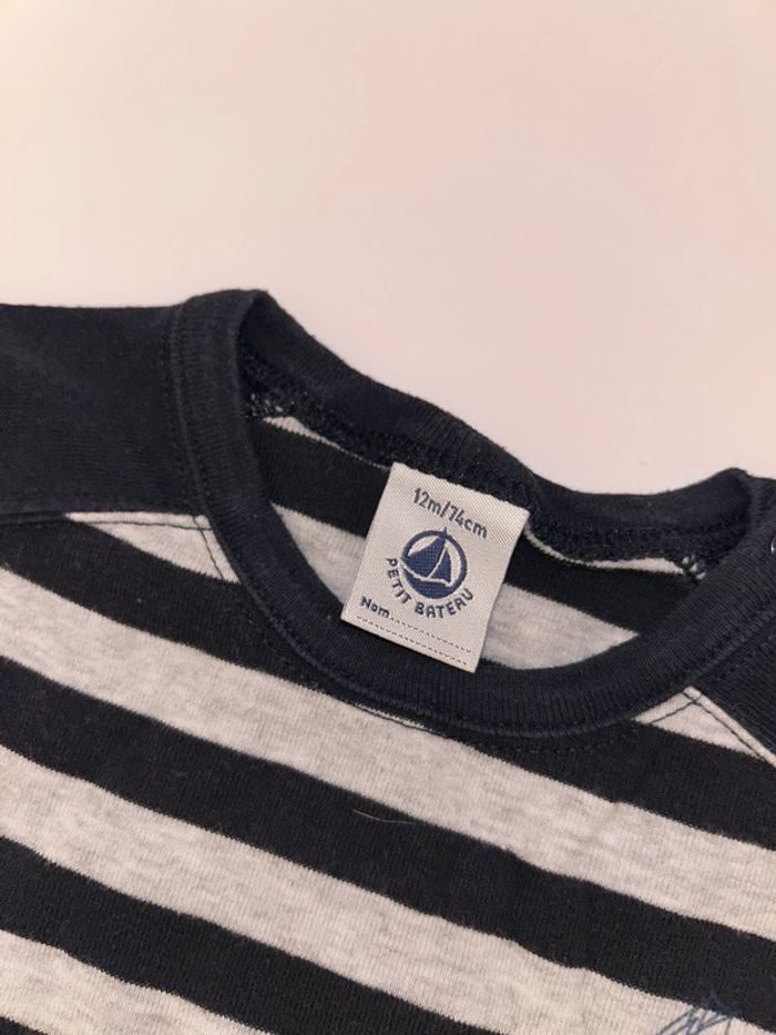 Tee shirt petit bateau 12 mois - photo numéro 3