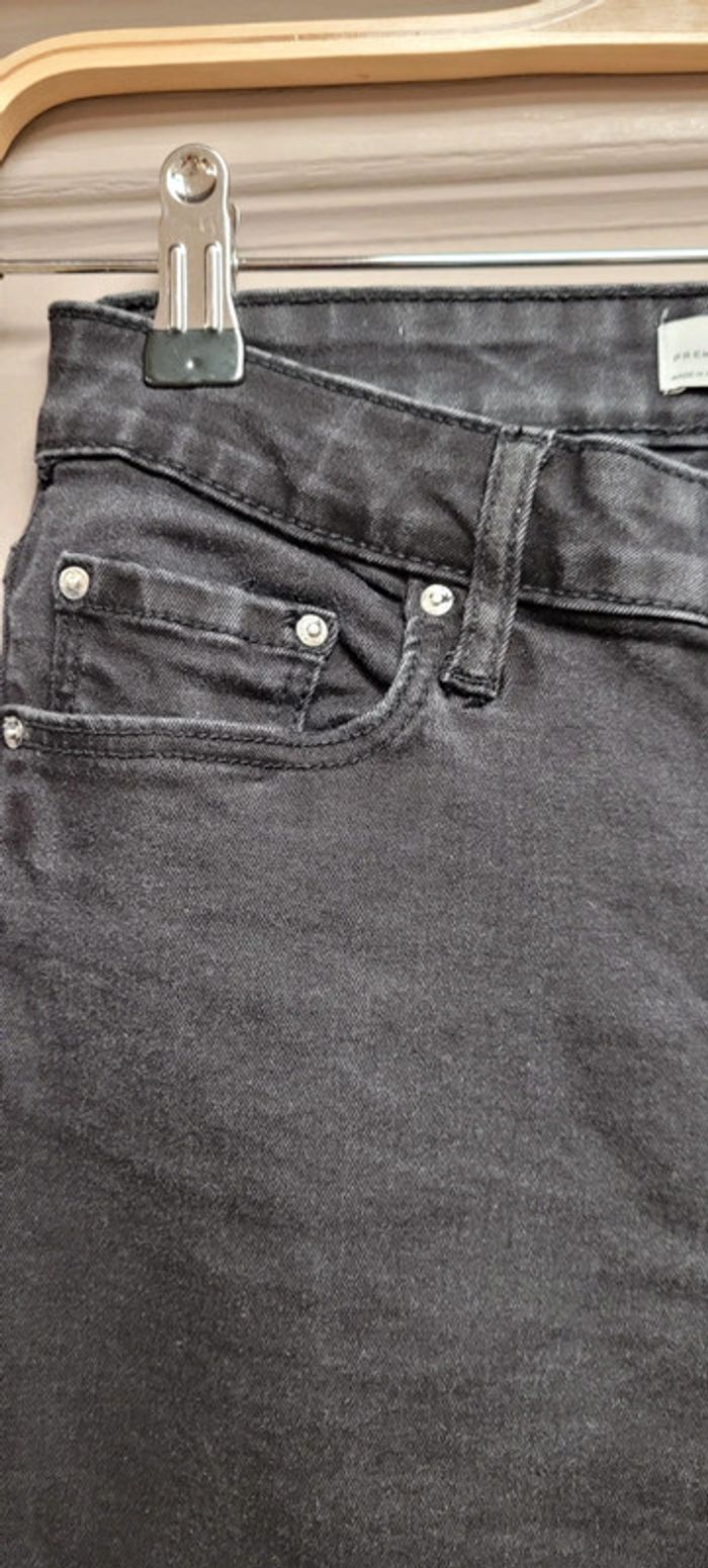 Jean slim Noir délavé Zara Premium - photo numéro 2