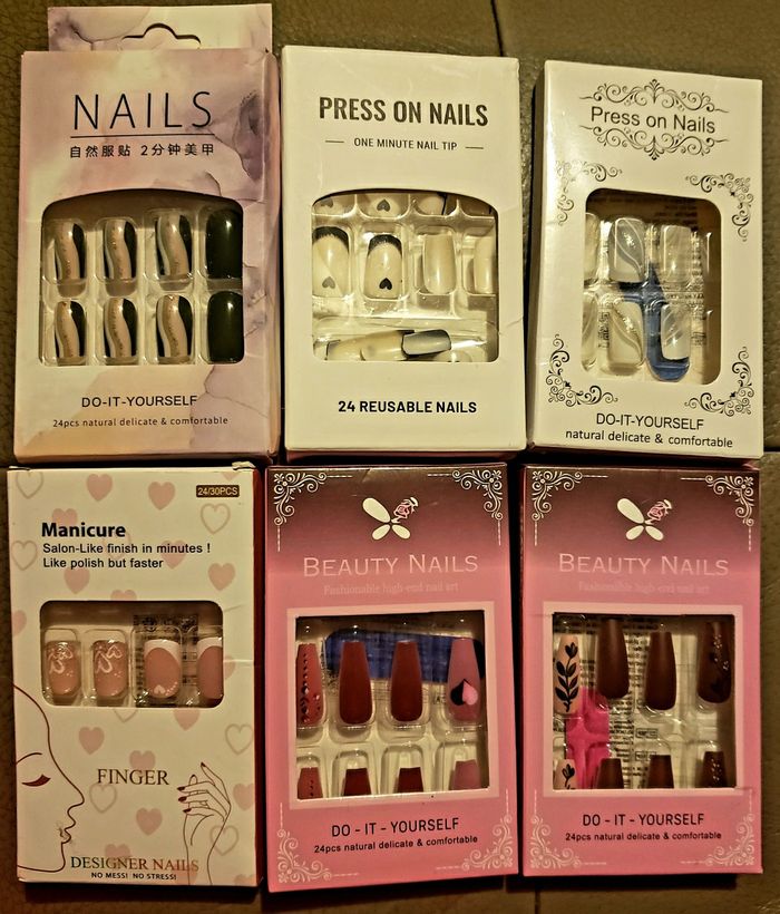 Lot de 6 paquets d ongles