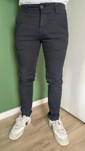 Pantalon Chino Bleu Zara Skinny Fit