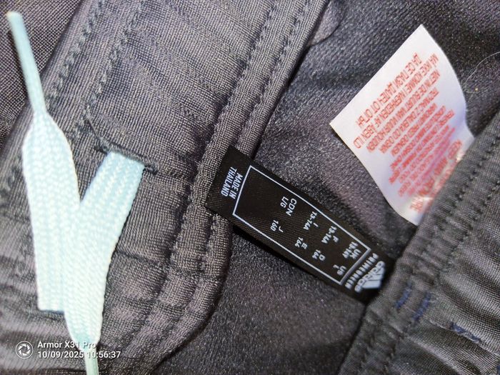 Pantalon de jogging gris bande bleu turquoise Adidas 13 ans - photo numéro 2