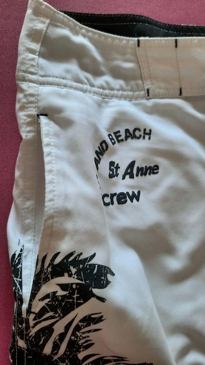 Short de plage blanc & noir - photo numéro 8