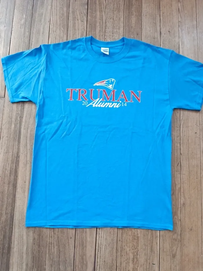 T-shirt imprimé us football universitaire Patriots Truman alumni 2014 - L