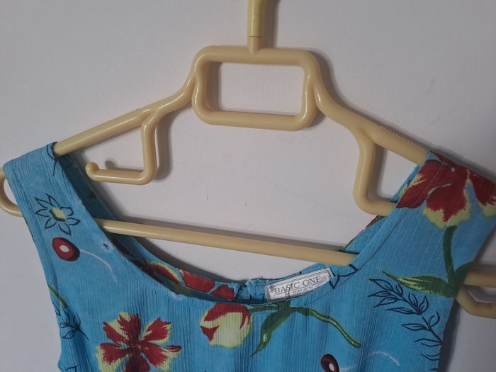 Robe bleu à fleurs Basic One Taille 38 - photo numéro 6