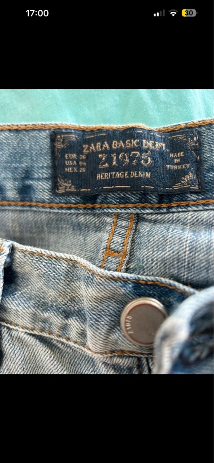 Jeans Zara 1 skinny l’autre ample taille basse - photo numéro 2