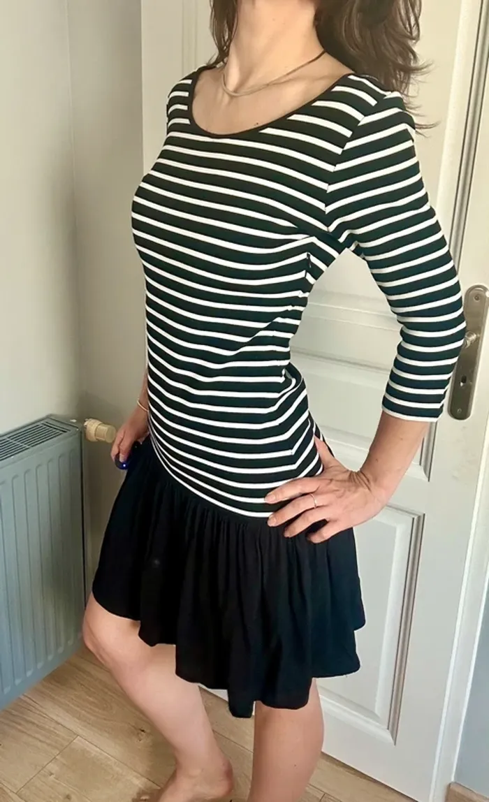 Robe patineuse rayée Naf Naf – Taille 36 (S) - photo numéro 5