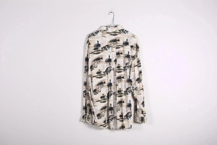 Adorable chemisette vintage 90's en coton motif bateaux et dessins de la mer (#240180) - photo numéro 5