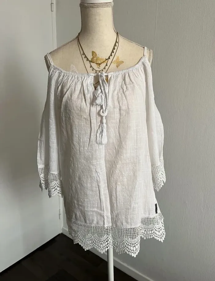 Tee shirt Top blouse dentelle habillé