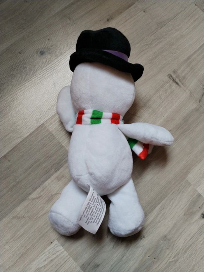Peluche bonhomme de neige milka - photo numéro 2