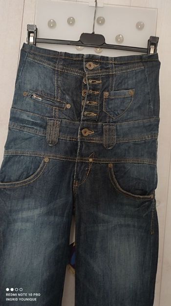 Jeans bleu taille haute Kaporal taille 36