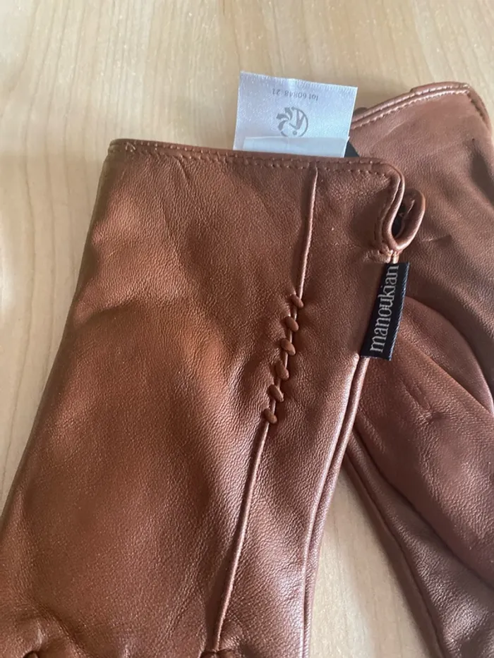 Gants femme en cuir Manoukian taille S M neufs - photo numéro 2
