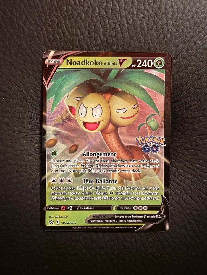 Carte Pokémon Noadkoko d’Alola V promo Pokemon Go SWSH225