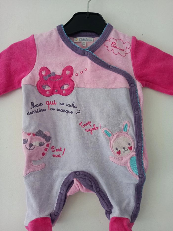 Grenouillère bébé fille kitchoun 1 mois