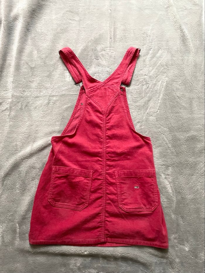 Robe Salopette Robe Tommy Jeans Rouge - Velours Côtelé - Taille S - photo numéro 2